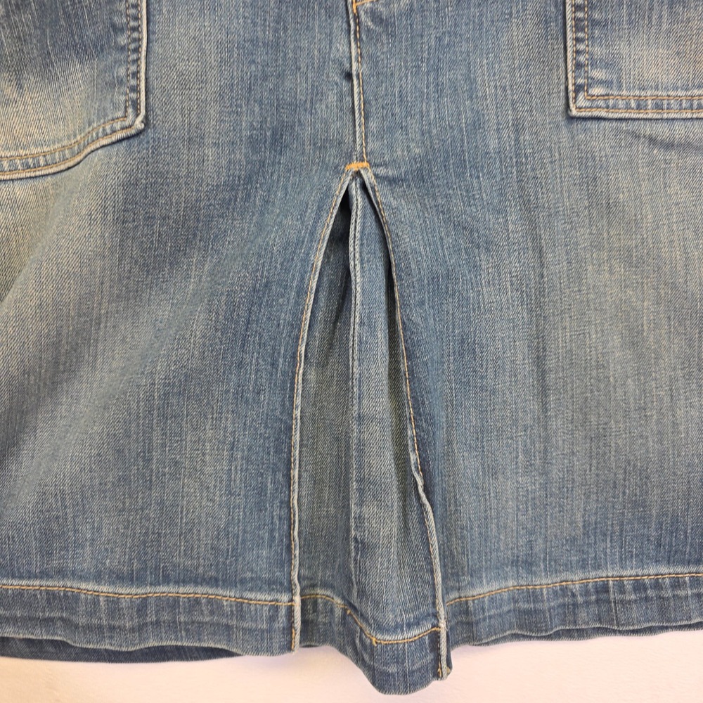 Gap Jeans Denim Skirt Womens 10 Utility Zip Pocket Y2K Casual Festival Coquette - Picture 9 of 14
